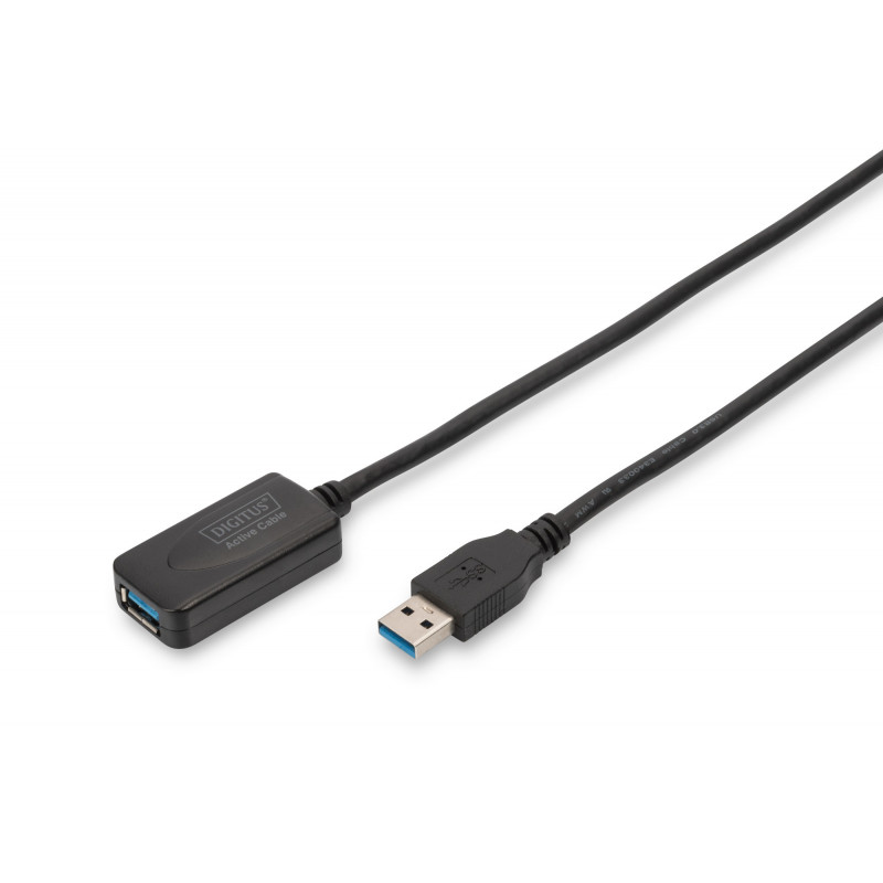 Digitus DA-73104 USB-kaapeli 5 m USB 3.2 Gen 1 (3.1 Gen 1) USB A Musta