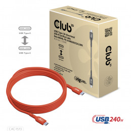 CLUB3D USB2 Type-C Bi-Directional USB-IF Certified Cable Data 480Mb, PD 240W(48V 5A) EPR M M 3m   9.84 ft