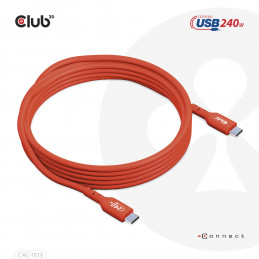 CLUB3D USB2 Type-C Bi-Directional USB-IF Certified Cable Data 480Mb, PD 240W(48V 5A) EPR M M 3m   9.84 ft