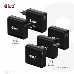 CLUB3D Travel Charger 140 Watt GaN technology, Single port USB Type-C, Power Delivery(PD) 3.1 Support