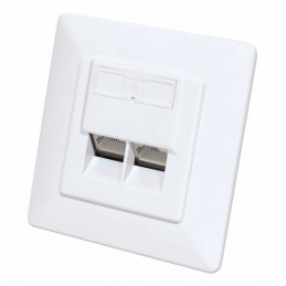 Intellinet 771917 pistorasia 2 x RJ-45 Valkoinen