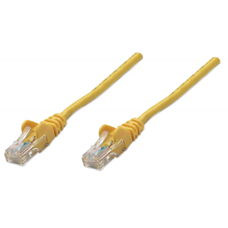 Intellinet RJ-45, M M, 1m verkkokaapeli Keltainen Cat5e U UTP (UTP)