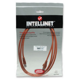 Intellinet RJ-45, 5m, Cat5e, UTP verkkokaapeli Oranssi