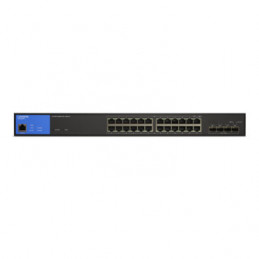 Linksys LGS328MPC Hallittu L3 Gigabit Ethernet (10 100 1000) Power over Ethernet -tuki Musta