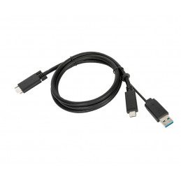 Targus ACC1135GLX USB-kaapeli 1,8 m USB 3.2 Gen 1 (3.1 Gen 1) USB C Musta
