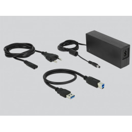 DeLOCK 64063 tallennusaseman telakointiasema USB 3.2 Gen 1 (3.1 Gen 1) Type-B Musta