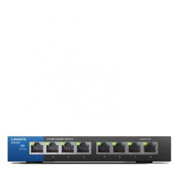 Linksys LGS108 Hallitsematon Gigabit Ethernet (10 100 1000) Musta, Sininen