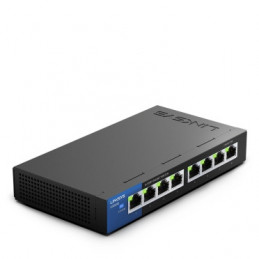 Linksys LGS108 Hallitsematon Gigabit Ethernet (10 100 1000) Musta, Sininen