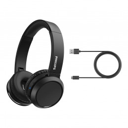 Philips 4000 series TAH4205BK 00 kuulokkeet ja kuulokemikrofoni Langaton Pääpanta Puhelut Musiikki USB Type-C Bluetooth Musta