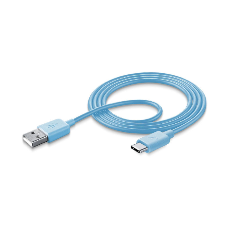 Cellularline USBDATATYCSMART USB-kaapeli 1 m USB A USB C Sininen