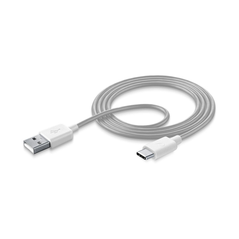 Cellularline USBDATATYCSMART USB-kaapeli 1 m USB A USB C Valkoinen