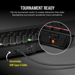 Corsair  K70 TKL Champion serijos klaviat?ra (CH-911901A-NA) näppäimistö