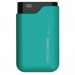 RealPower PB-7500C 7500 mAh Musta, Vihreä