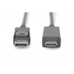 Digitus AK-340303-030-S videokaapeli-adapteri 3 m HDMI-tyyppi A (vakio) DisplayPort Musta