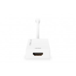 Digitus AK-340416-002-W videokaapeli-adapteri 0,2 m Mini DisplayPort HDMI-tyyppi A (vakio) Valkoinen