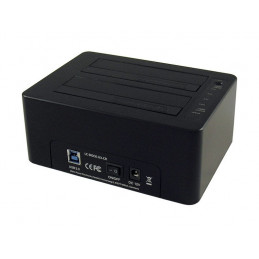 LC-Power LC-DOCK-U3-CR tallennusaseman telakointiasema USB 3.2 Gen 1 (3.1 Gen 1) Type-A Musta