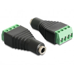 DeLOCK 65457 kaapelin sukupuolenvaihtaja 3.5mm 4pin Musta, Vihreä