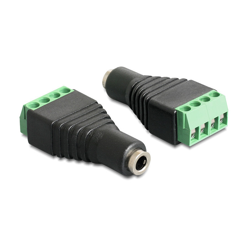 DeLOCK 65457 kaapelin sukupuolenvaihtaja 3.5mm 4pin Musta, Vihreä