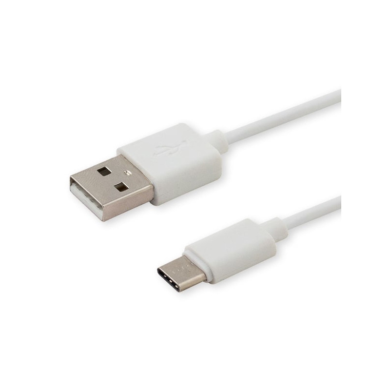 Savio CL-125 USB-kaapeli 1 m USB 2.0 USB A USB C Valkoinen