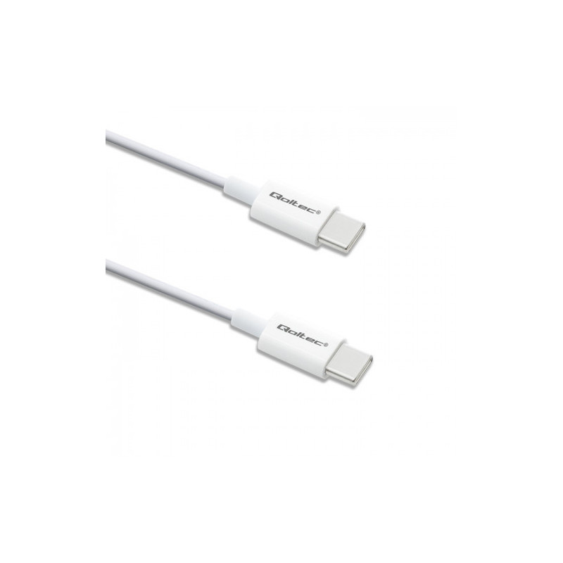 Qoltec 52360 USB-kaapeli 1,5 m USB 2.0 USB C Valkoinen