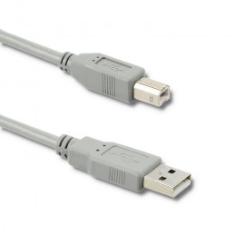 Qoltec 50394 USB-kaapeli 0,5 m USB 2.0 USB A USB B Harmaa