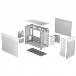 ASUS Prime AP201 MicroATX Mini Tower Valkoinen