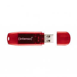 Intenso Rainbow Line USB-muisti 128 GB USB A-tyyppi 2.0 Punainen, Läpinäkyvä