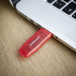 Intenso Rainbow Line USB-muisti 128 GB USB A-tyyppi 2.0 Punainen, Läpinäkyvä