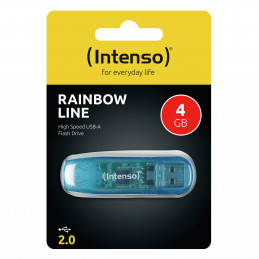Intenso Rainbow Line USB-muisti 4 GB USB A-tyyppi 2.0 Sininen
