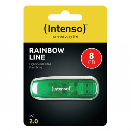 Intenso Rainbow Line USB-muisti 8 GB USB A-tyyppi 2.0 Vihreä