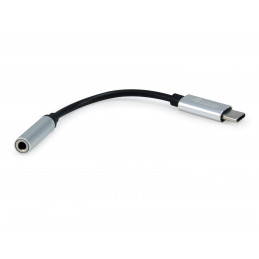 Equip 133474 matkapuhelimen kaapeli Musta, Hopea 0,15 m USB-C 3,5 mm