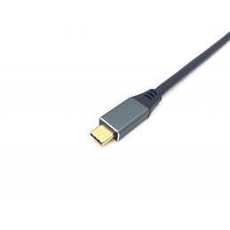 Equip 133417 videokaapeli-adapteri 3 m USB Type-C HDMI-tyyppi A (vakio) Harmaa, Musta