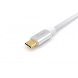 Equip 128356 USB-kaapeli 1 m USB 3.2 Gen 2 (3.1 Gen 2) USB C Hopea, Valkoinen