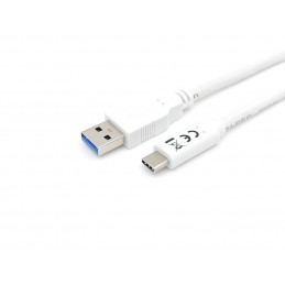 Equip 128364 USB-kaapeli 1 m USB 3.2 Gen 1 (3.1 Gen 1) USB A USB C Valkoinen