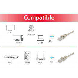 Equip 625415 verkkokaapeli Beige 7,5 m Cat6 U UTP (UTP)