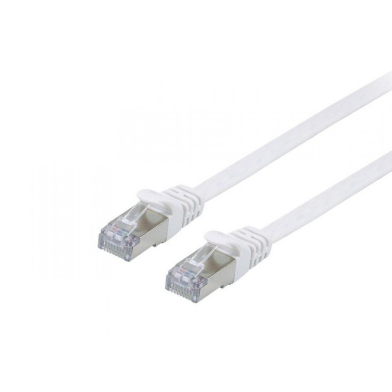 Equip 607610 verkkokaapeli Valkoinen 1 m Cat6a U FTP (STP)
