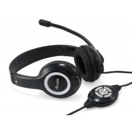 Equip 245301 kuulokkeet ja kuulokemikrofoni Langallinen Pääpanta Puhelut Musiikki USB A-tyyppi Musta