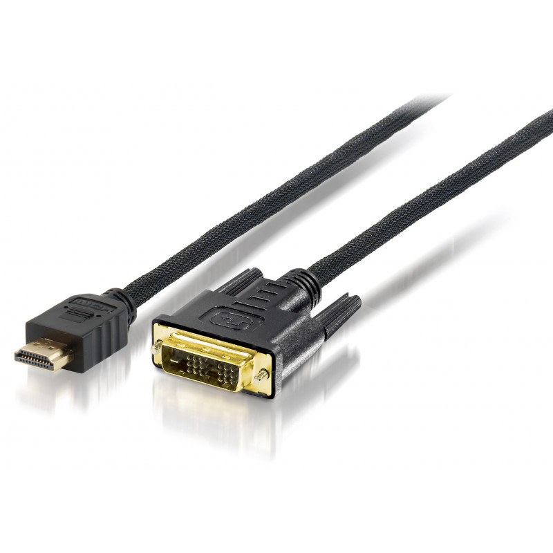 Equip 119325 videokaapeli-adapteri 5 m HDMI DVI-D Musta
