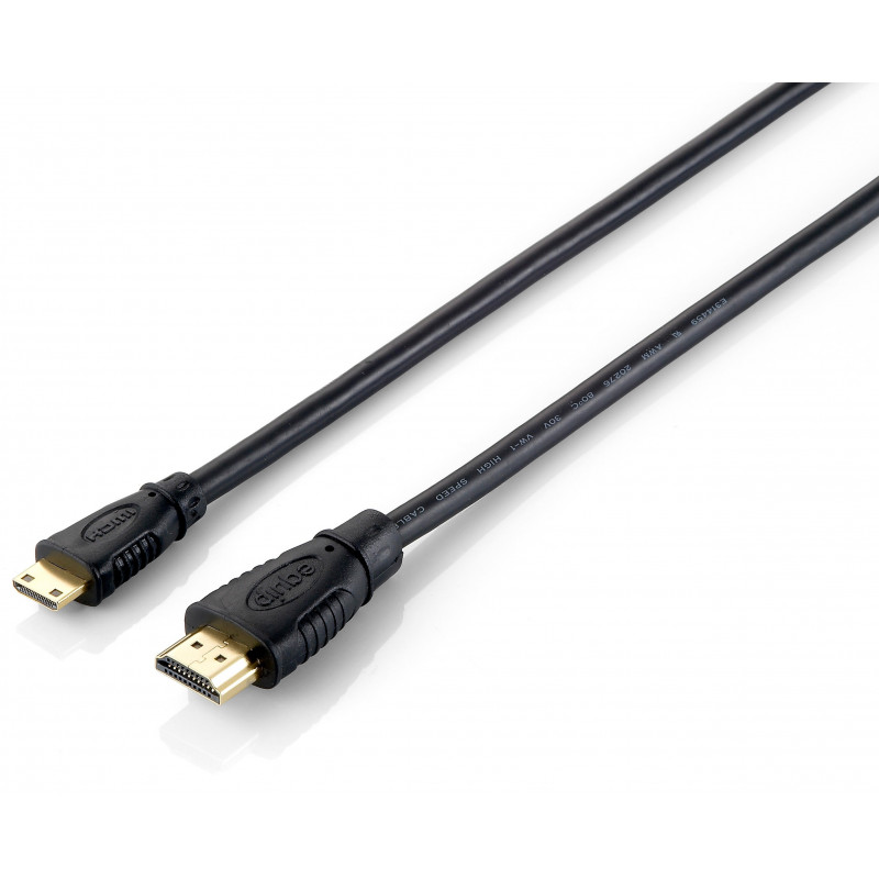Equip 119307 HDMI-kaapeli 2 m HDMI-tyyppi A (vakio) HDMI Type C (Mini) Musta