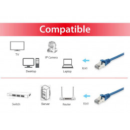Equip 605538 verkkokaapeli Sininen 15 m Cat6 S FTP (S-STP)