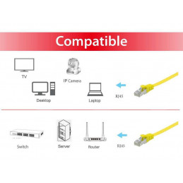 Equip 607662 verkkokaapeli Keltainen 3 m Cat6a U FTP (STP)