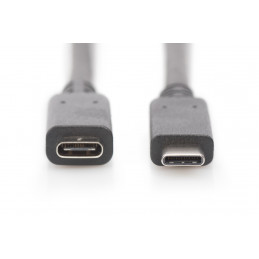 Digitus AK-300210-007-S USB-kaapeli 0,7 m USB 3.2 Gen 1 (3.1 Gen 1) USB C Musta
