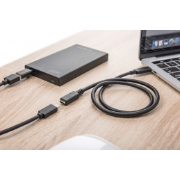 Digitus AK-300210-007-S USB-kaapeli 0,7 m USB 3.2 Gen 1 (3.1 Gen 1) USB C Musta