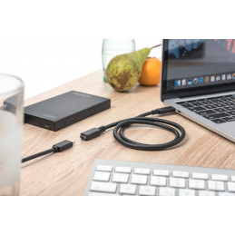 Digitus AK-300210-007-S USB-kaapeli 0,7 m USB 3.2 Gen 1 (3.1 Gen 1) USB C Musta