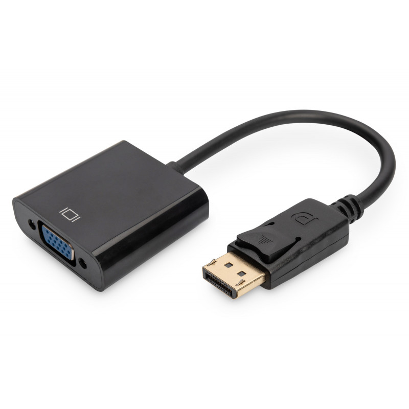 Digitus AK-340403-001-S videokaapeli-adapteri 0,15 m DisplayPort VGA (D-Sub) Musta