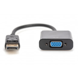 Digitus AK-340403-001-S videokaapeli-adapteri 0,15 m DisplayPort VGA (D-Sub) Musta