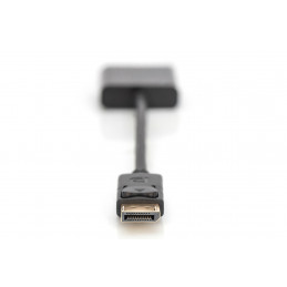 Digitus AK-340403-001-S videokaapeli-adapteri 0,15 m DisplayPort VGA (D-Sub) Musta