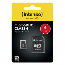 Intenso 3403450 muistikortti 4 GB MicroSDHC Luokka 4