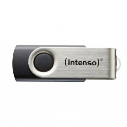Intenso Basic Line USB-muisti 8 GB USB A-tyyppi 2.0 Musta, Hopea