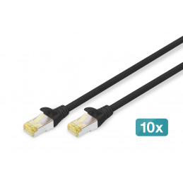 Digitus DK-1644-A-0025-BL-10 verkkokaapeli Musta 0,25 m Cat6a S FTP (S-STP)